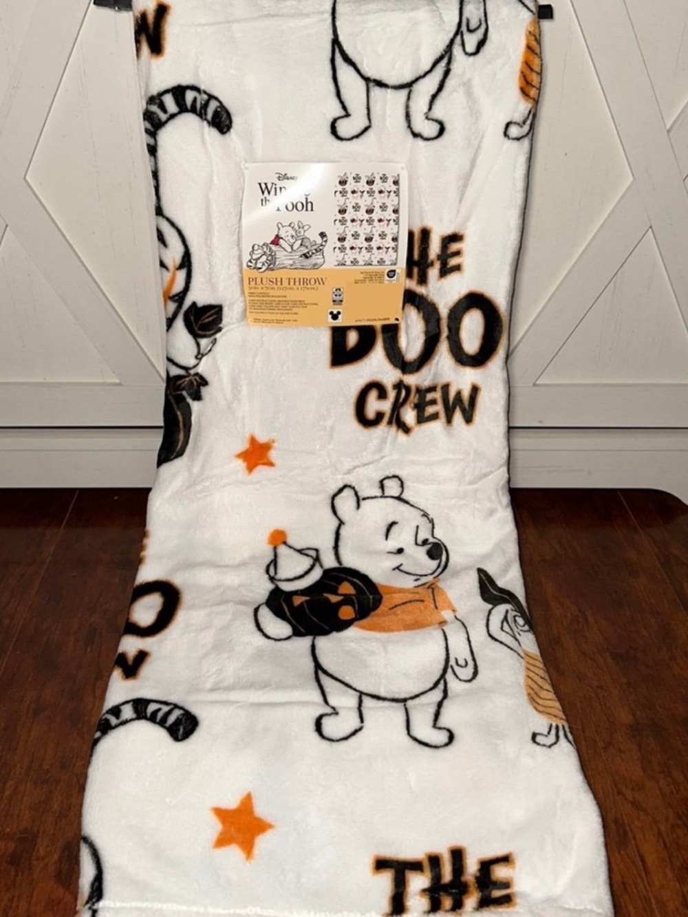 Disney Winnie the Pooh Halloween ‘The Boo Crew’ Plush Throw Blanket